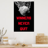 Poster de basket-ball motivationnel des gagnants (Cuisine)