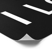 Poster de basket-ball noir et blanc J'aime ce jeu (Coin)