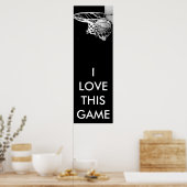 Poster de basket-ball noir et blanc panoramique (Cuisine)