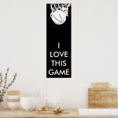 Poster de basket-ball noir et blanc panoramique (Cuisine)