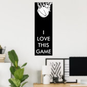 Poster de basket-ball noir et blanc panoramique (Bureau à domicile)