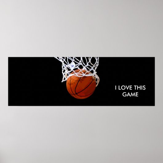 Poster de basket-ball panoramique (Devant)