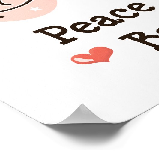 Poster de basket-ball Peace Love (Coin)