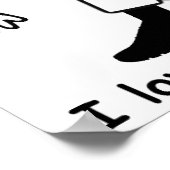 Poster de basket-ball pour enfants I Love (Coin)