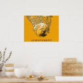 Poster de basket-ball sport Motivation Pop Art (Cuisine)