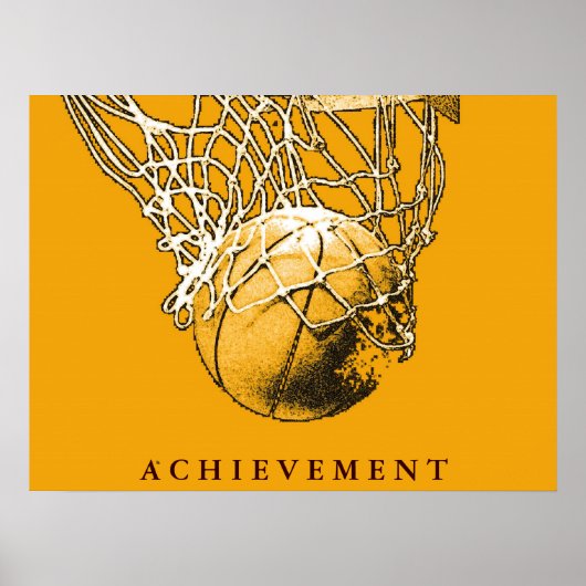 Poster de basket-ball sport Motivation Pop Art (Devant)