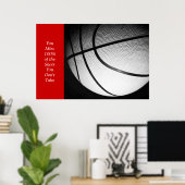 Poster de basket-ball sur la motivation de réussit (Bureau à domicile)