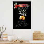 Poster de basket-ball sur la motivation du sport (Cuisine)
