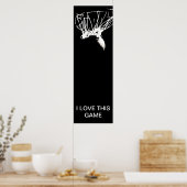 Poster de basket-ball unique Black White Pop Art (Cuisine)