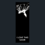 Poster de basket-ball unique Black White Pop Art<br><div class="desc">J'Aime Ce Jeu. Sports Populaires - Basketball Game Ball Image.</div>