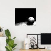 Poster de basket noir et blanc (Bureau à domicile)
