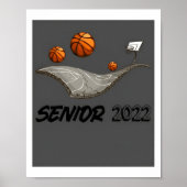 Poster de basketball de nuit (Devant)