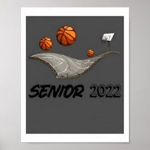 Poster de basketball de nuit