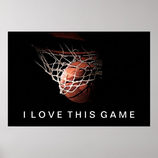 Poster De Basketball I Love This Game (Devant)