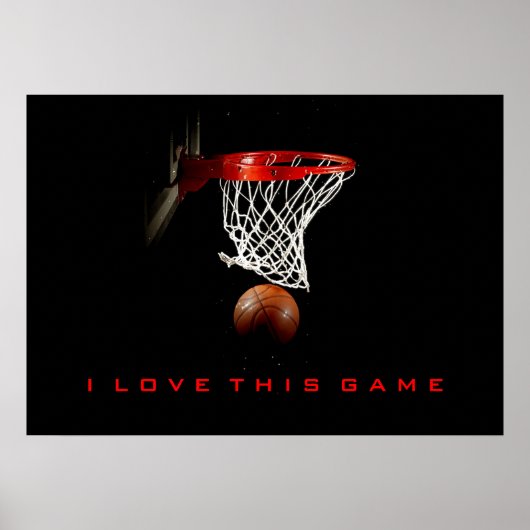 Poster De Basketball I Love This Game (Devant)