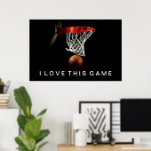 Poster De Basketball I Love This Game (Bureau à domicile)