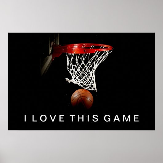 Poster De Basketball I Love This Game (Devant)