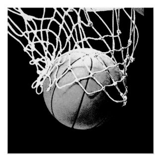 Poster de Basketball noir & blanc Perfect Art