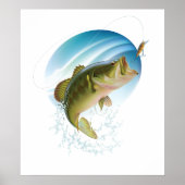 Poster de basse à grande bouche (Devant)