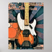 Poster de basse vintage (Devant)