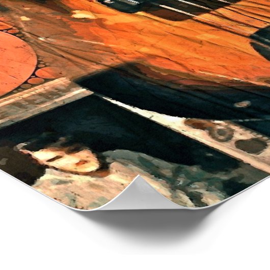 Poster de basse vintage (Coin)