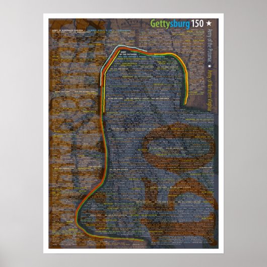 Poster de bataille du 150e anniversaire de Gettysb (Devant)