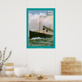 Poster de bateau à vapeur Ancre Line (Cuisine)