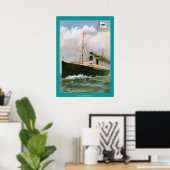 Poster de bateau à vapeur Ancre Line (Bureau à domicile)