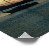 Poster de bateau Miami Skyline, Floride Sunset (Coin)