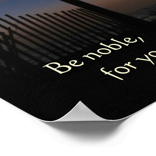 Poster de Beach Moon Sunrise "Be Noble" (Coin)