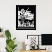 Poster de Beardsley Excalibur & Knight Art (Bureau à domicile)