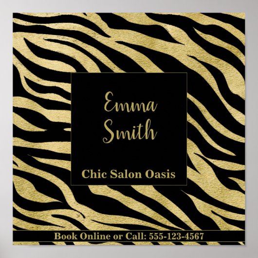 Poster de beauté Motif d'or (Devant)