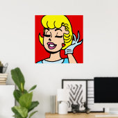Poster de beauté Retro Bande dessinée (Bureau à domicile)