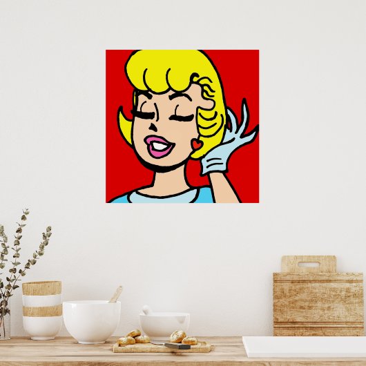 Poster de beauté Retro Bande dessinée (Cuisine)