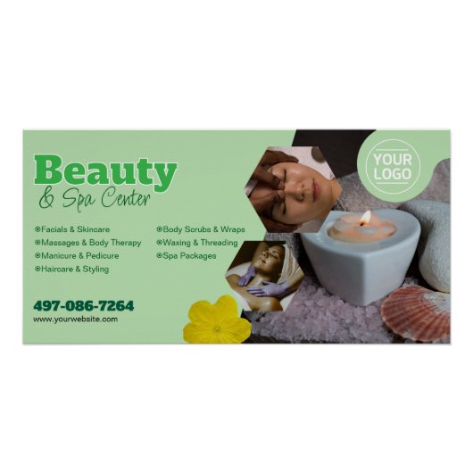 Poster de beauté Spa personnalisé brillant (Devant)