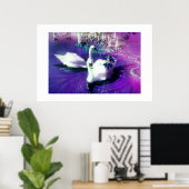 Poster De beaux cygnes (Bureau à domicile)