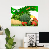 Poster De beaux Légumes "Vous êtes ce que vous mangez" (Bureau à domicile)