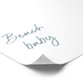 Poster de bébé de plage aquarelle écrit à la main (Coin)