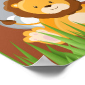 Poster de Bébés Animaux de la Jungle mignonne (Coin)