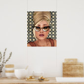 Poster de Belinda Beehive Retro Chic (Cuisine)