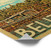 Poster de Belize Poster Vintage voyage Caraïbes (Coin)