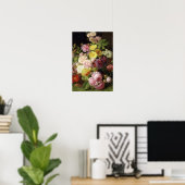 Poster De belles fleurs mixtes néerlandaises encore vie (Bureau à domicile)