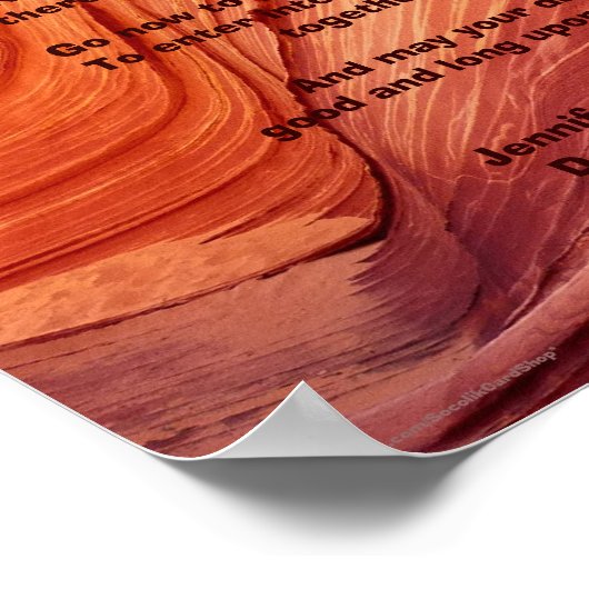 Poster de bénédiction du Mariage Apache 11" x 14"  (Coin)