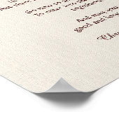 Poster de bénédiction du Mariage Apache 11" x 14"  (Coin)