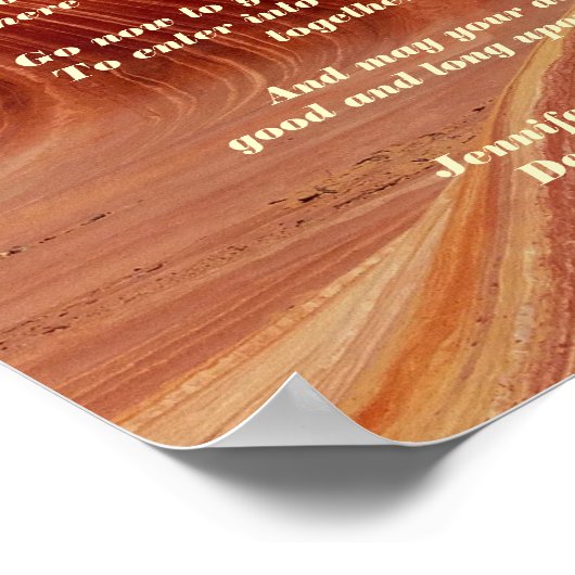 Poster de bénédiction du Mariage Apache 11" x 14"  (Coin)