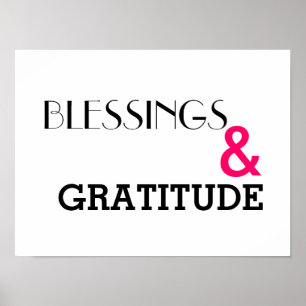 Poster de Bénédictions et Gratitude