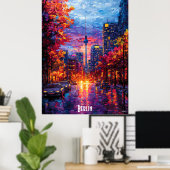 Poster de Berlin City Skyline - Art allemand dynam (Bureau à domicile)