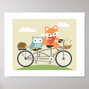 Poster de bicyclette Woodland Imprimer