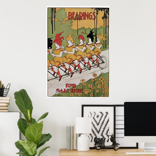 Poster de bicyclettes de roulements (Bureau à domicile)