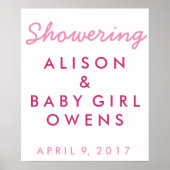 Poster de bienvenue baby shower (Devant)